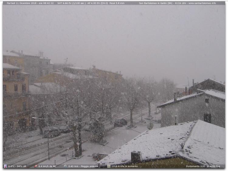 Fiocchi di neve nel Sannio e in Irpinia e prime gelate invernali