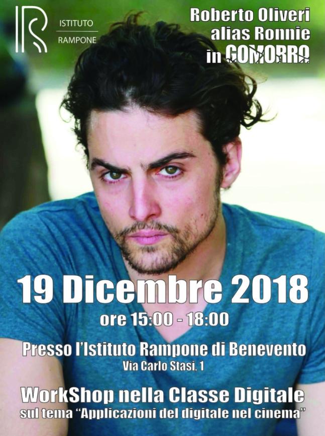 Benevento| Open day al Rampone, arriva l’attore di Gomorra Roberto Oliveri