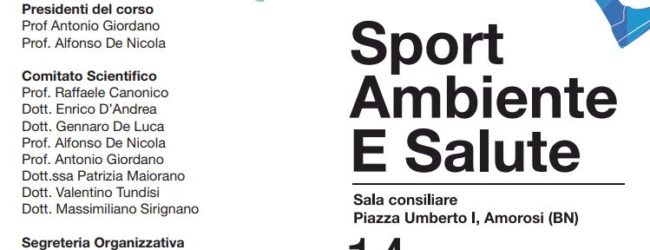 “Sport, ambiente e salute”, venerdi convegno ad Amorosi