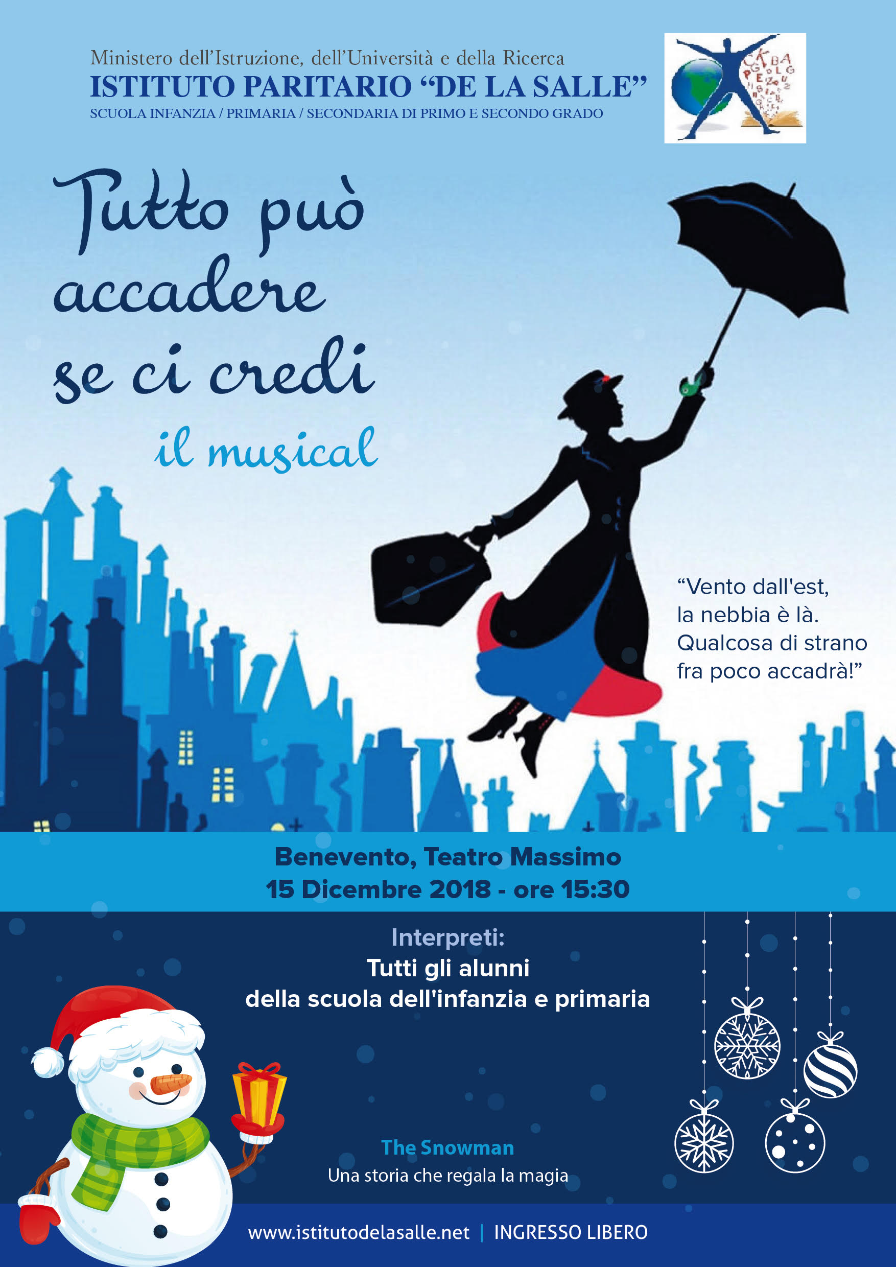Benevento| Al Teatro Massimo il musical natalizio “Tutto può accadere se ci credi”