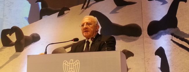 De Luca: basta contrapposizione tra aree della Campania