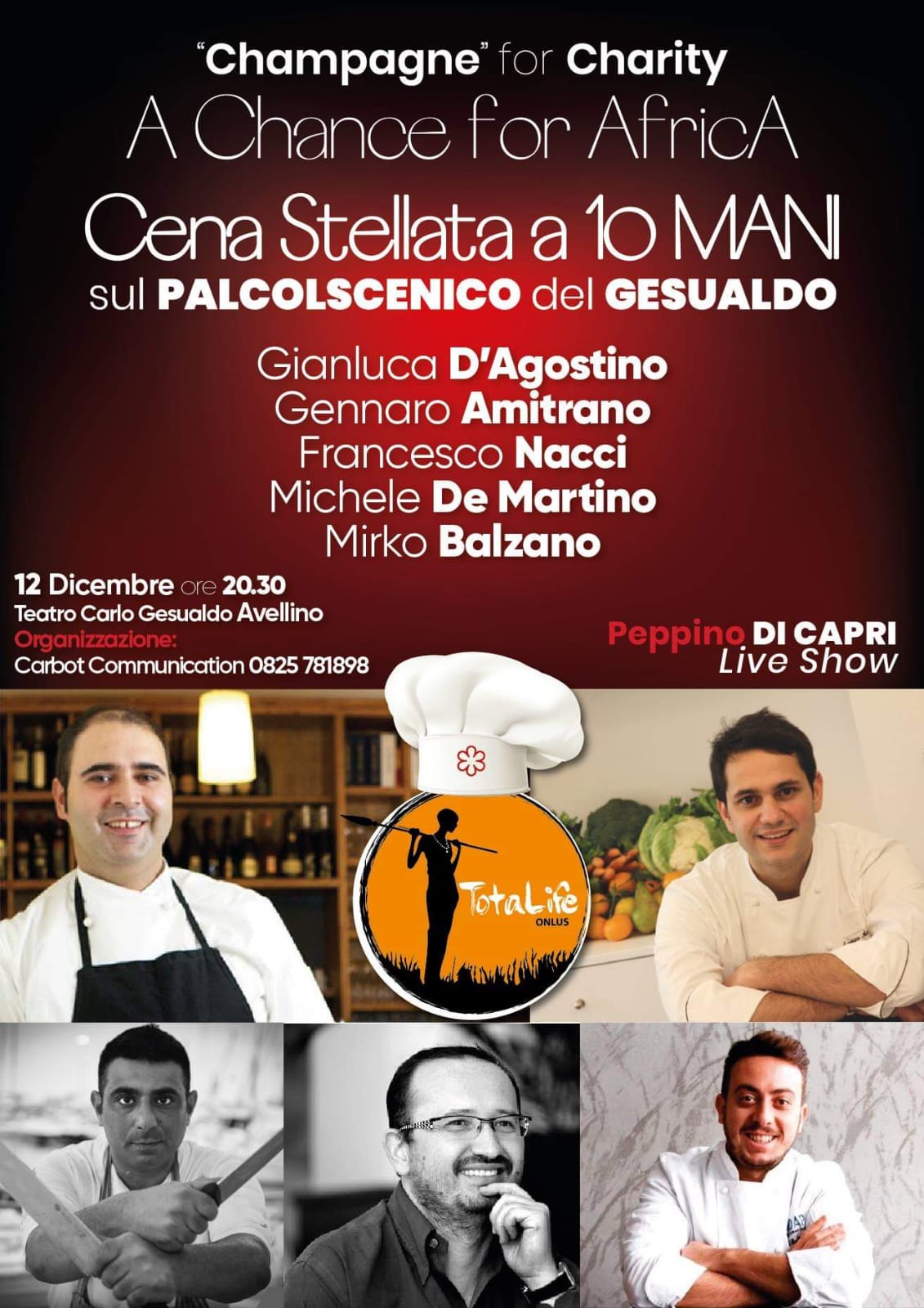 Avellino|Cena spettacolo di Totalife, Teatro Gesualdo ristorante stellato per una notte