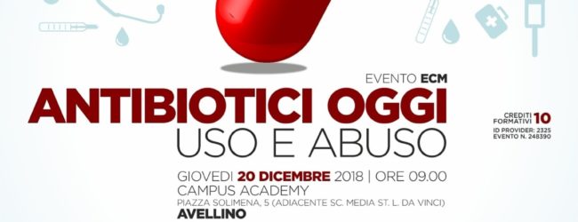 Avellino| Evento ECM: “Antibiotici Oggi, uso e abuso” con presentazione del libro “Il caso penicillina”