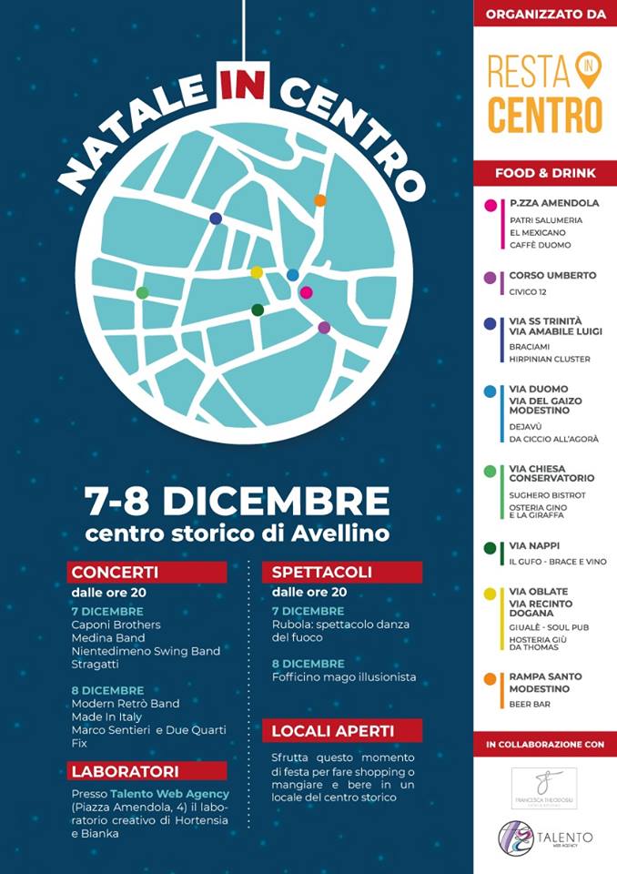 Avellino| Natale in Centro, due giorni di festa organizzati dall’associazione di via Nappi