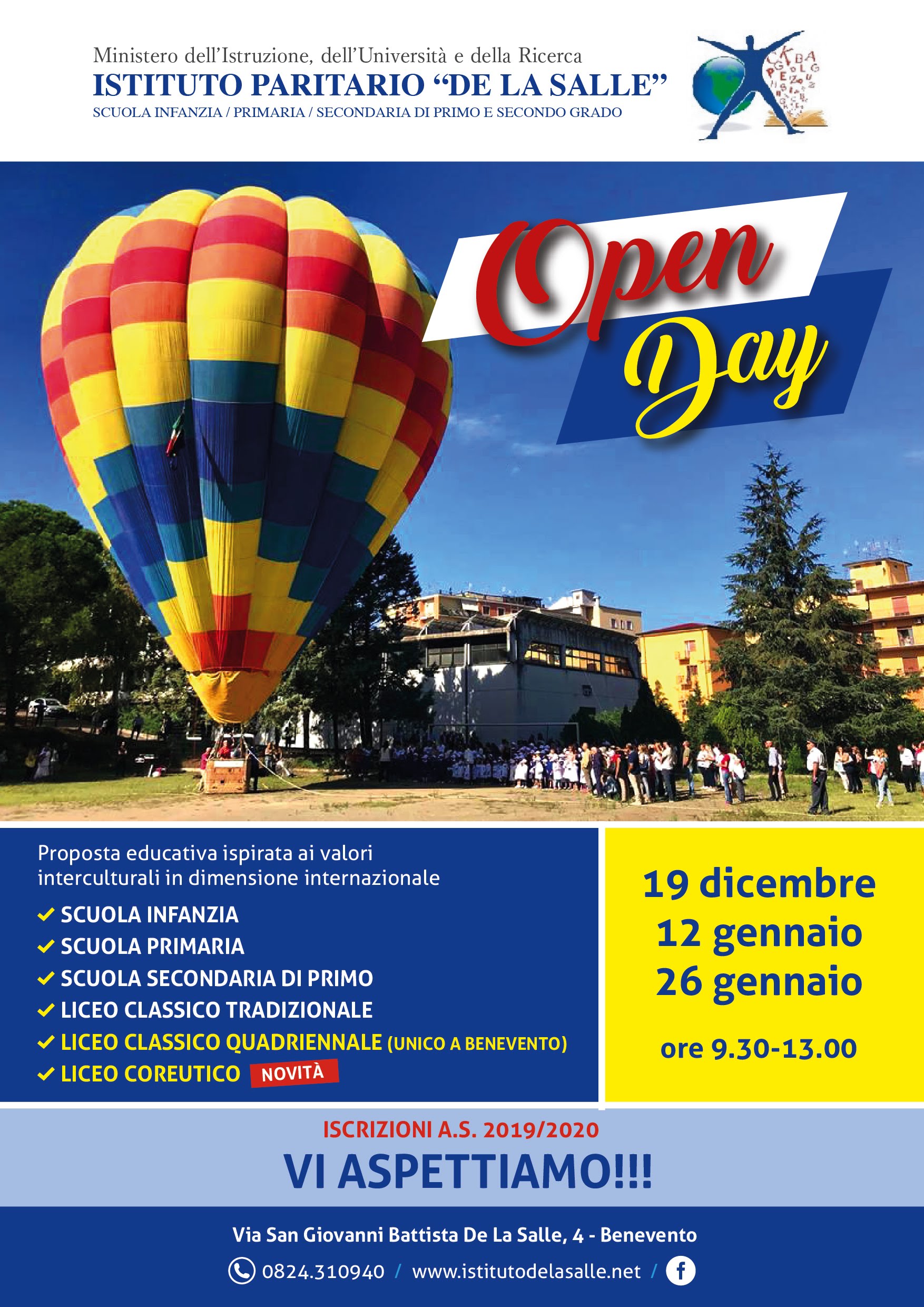 Benevento| Open Day all’Istituto “De La Salle”