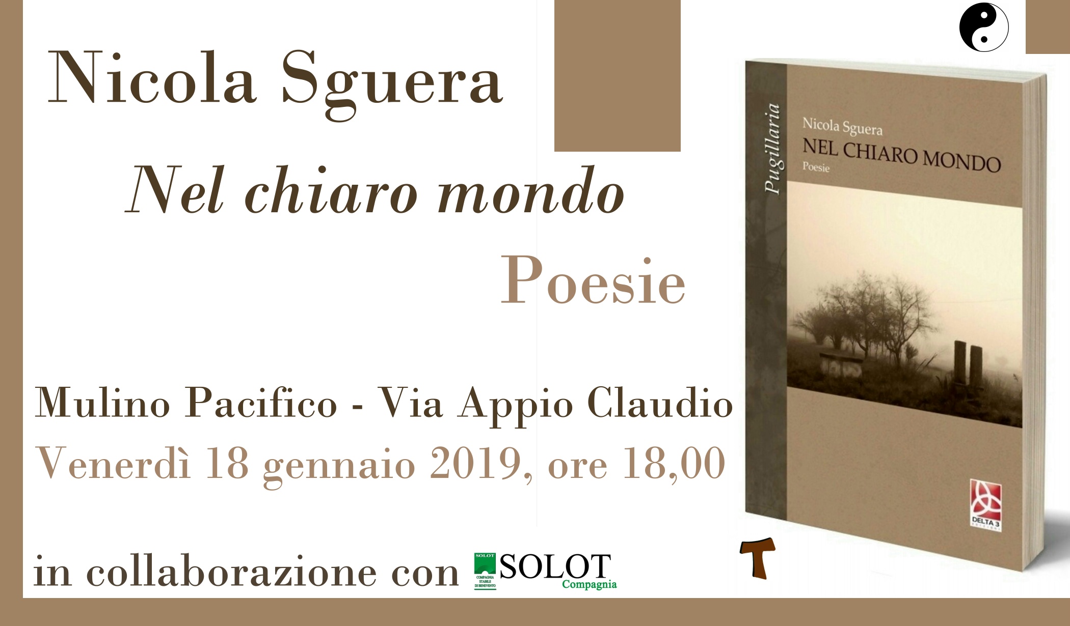Benevento| Nicola Sguera presenta il suo libro “Nel chiaro mondo”