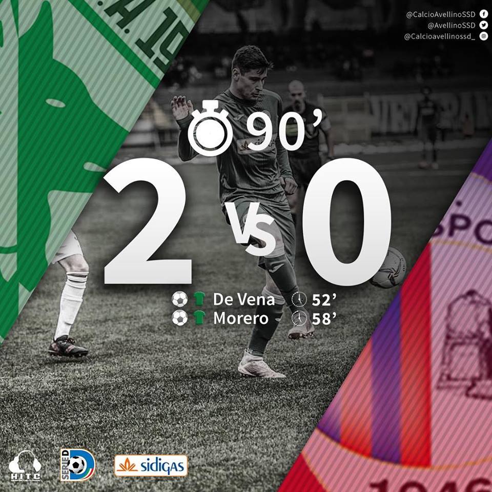 De Vena – Morero nella ripresa: l’Avellino batte il Ladispoli