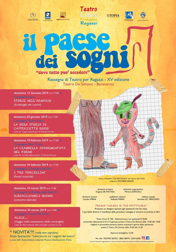 Benevento| “Il paese dei sogni”, da domani la prevendita della rassegna teatrale targata Eidos