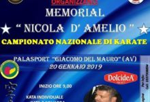 Avellino| Domenica al Paladelmauro il memorial di karate dedicato a Nicola D’Amelio