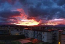 Benevento| Tramonto infuocato, social impazziti