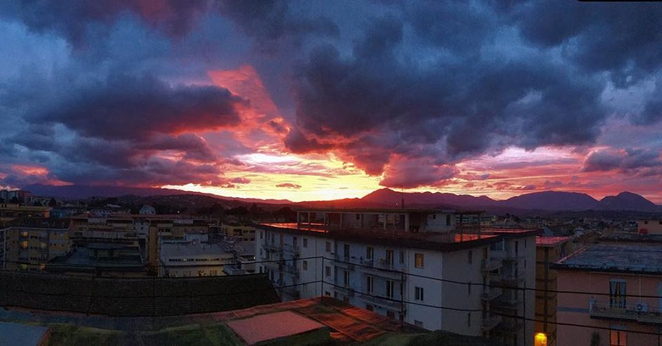 Benevento| Tramonto infuocato, social impazziti