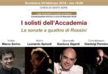Benevento| “Santa Sofia in Santa Sofia”, domenica  appuntamento con “Le sonate a quattro di Rossini”