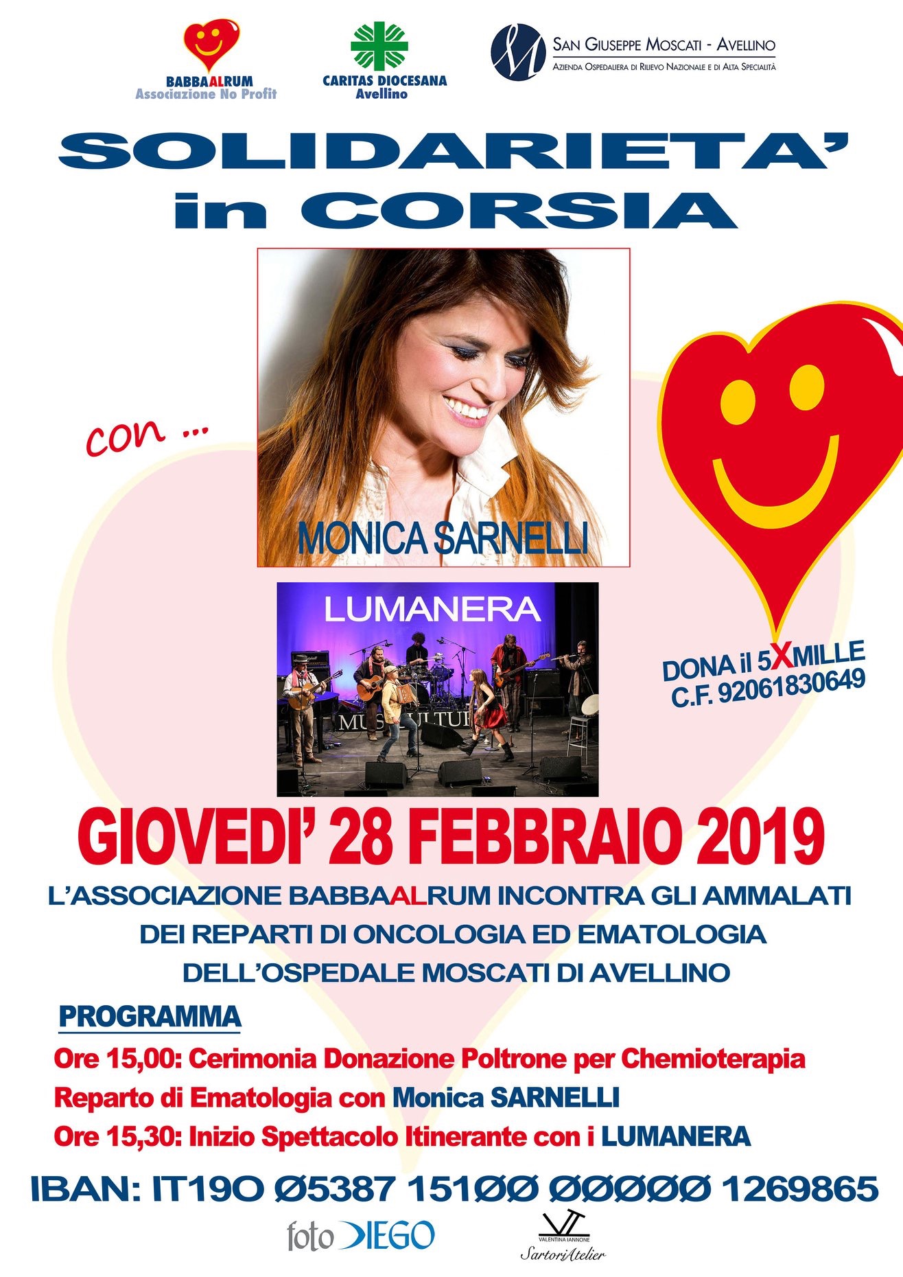 Avellino| Da Babbaalrum 2 poltrone per la chemio al Moscati. Giovedì Sarnelli e Lumanera