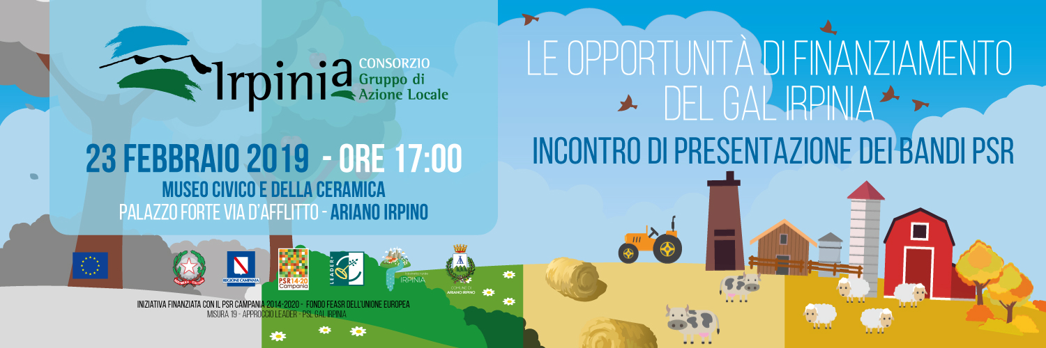 Ariano Irpino| Programma di Sviluppo rurale, il Gal Irpinia presenta bandi e opportunità