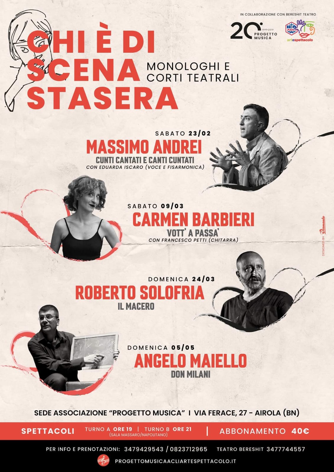 Airola| Ventennale di Progetto Musica: è l’ora del teatro