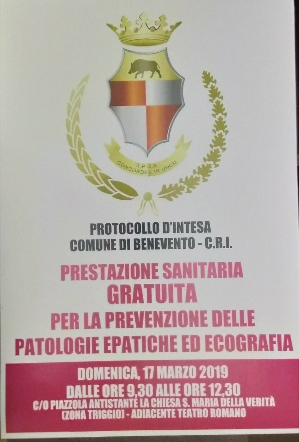 Benevento| Sanità e indigenza, domenica camper CRI al Teatro Romano
