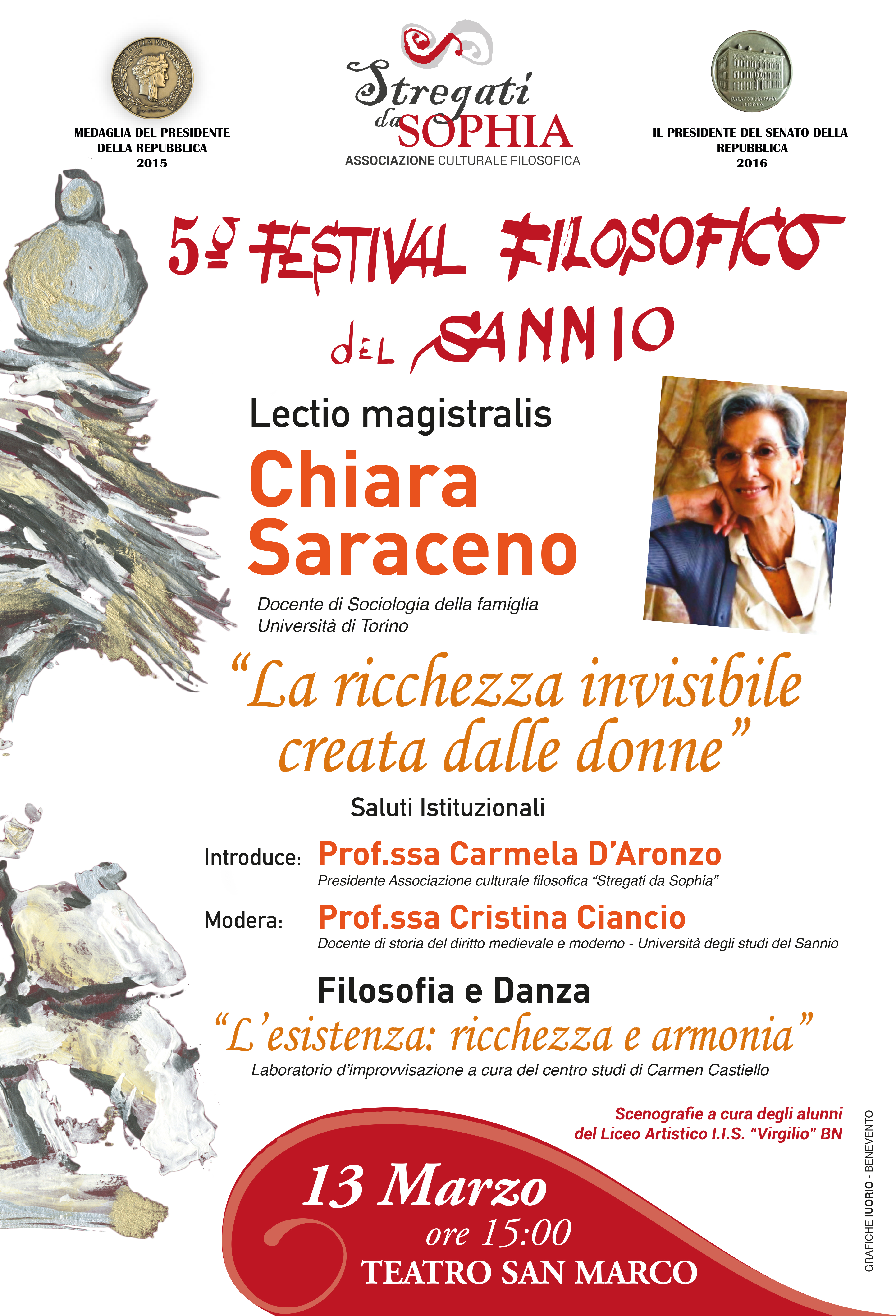 Benevento| “Stregati da Sophia”, appuntamento con la prof.ssa Chiara Saraceno