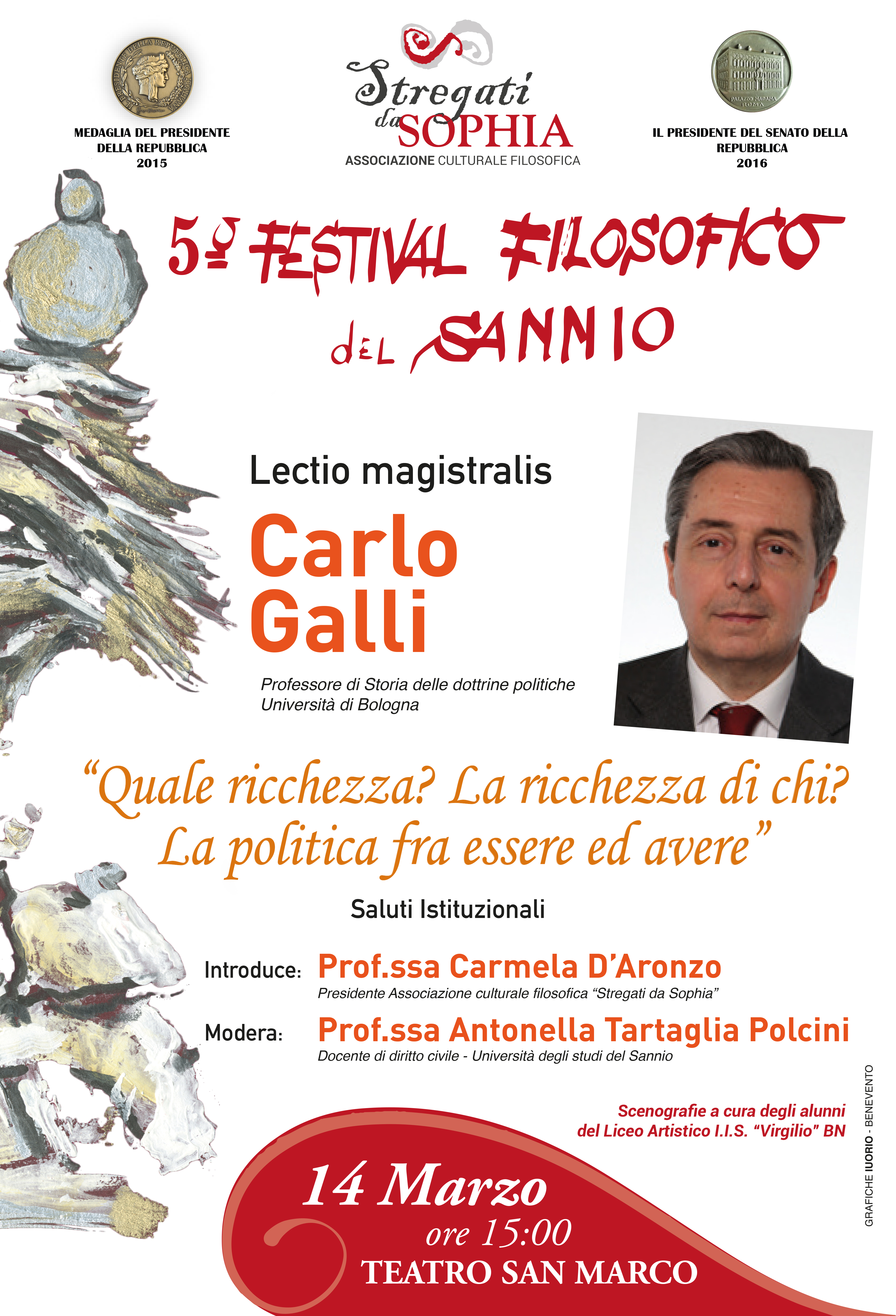 Benevento| Festival Filosofico del Sannio, giovedi appuntamento con la lectio magistralis di Carlo Galli