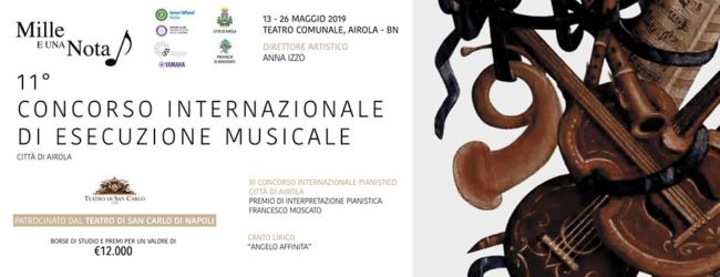 Concorso Internazionale di Esecuzione Musicale “Città di Airola”, rinnovata la partnership con il San Carlo: 12 mila euro in palio