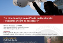 Benevento| “La libertà religiosa nell’Italia multiculturale” venerdì all’Unifortunato lectio magistralis di Carlo Cardia