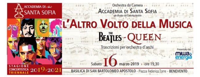 Benevento| “The Beatles Queen – L’Altro Volto della Musica”, concerto dell’Orchestra dell’Accademia Santa Sofia