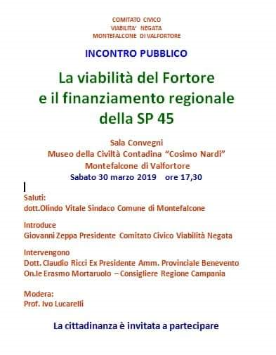 Montefalcone Valfortore| “La viabilità del Fortore e il Finanziamento Regionale della SP 45”, incontro del Comitato Civico Viabilità Negata