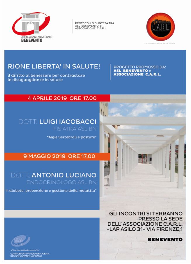 Benevento| Asl, incontri al Rione Libertà