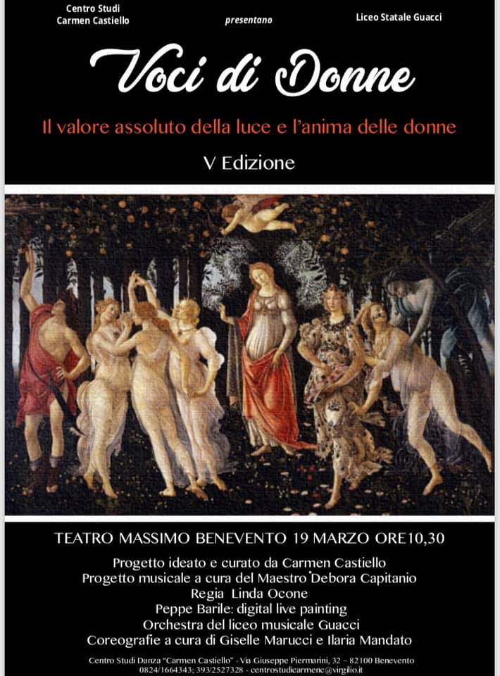 Benevento| “Voci di Donne”, il Centro Studi Danza Carmen Castiello e il Liceo musicale Guacci insieme per narrare le donne