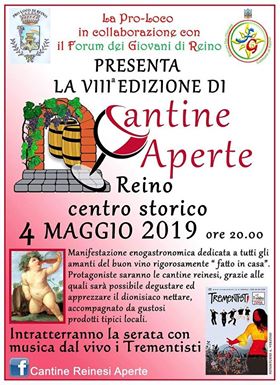 Reino| “Cantine Aperte”, al via l’ottava edizione