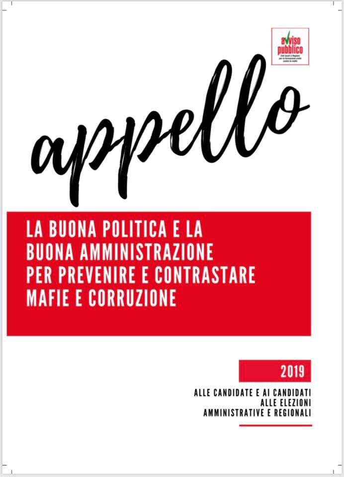 Elezioni, l’appello dell’assocazione Avviso Pubblico: “Una buona amministrazione per prevenire e contrastare mafie e corruzione”