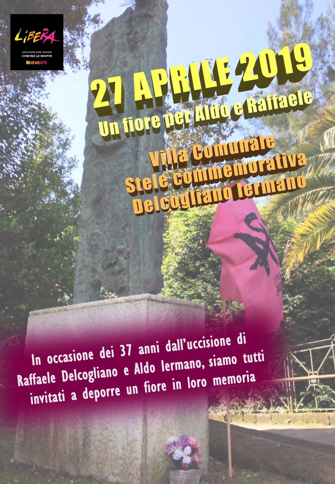 Benevento| “Un fiore per Delcogliano e Iermano”, l’invito di Libera per il 27 aprile