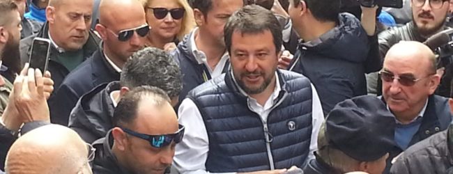 Pietrelcina| Salvini: “Governo ha ridotto il crimine. Più fondi alle forze dell’ordine”
