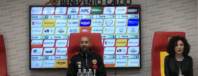 Benevento, Bucchi: “Non c’è nulla da esultare, dobbiamo giocare per vincere”