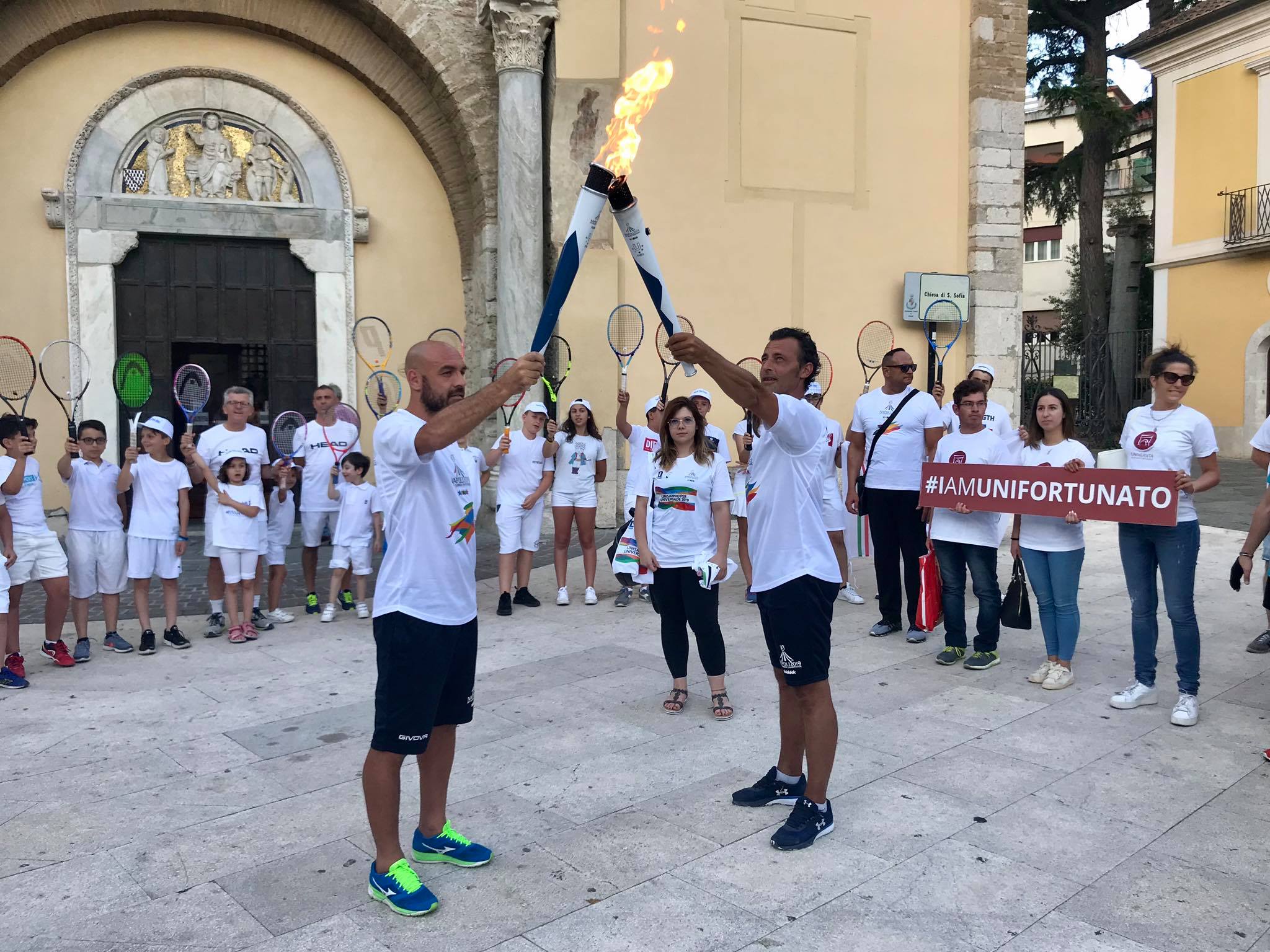 La Fiaccola dell’Universiade risplende su Benevento