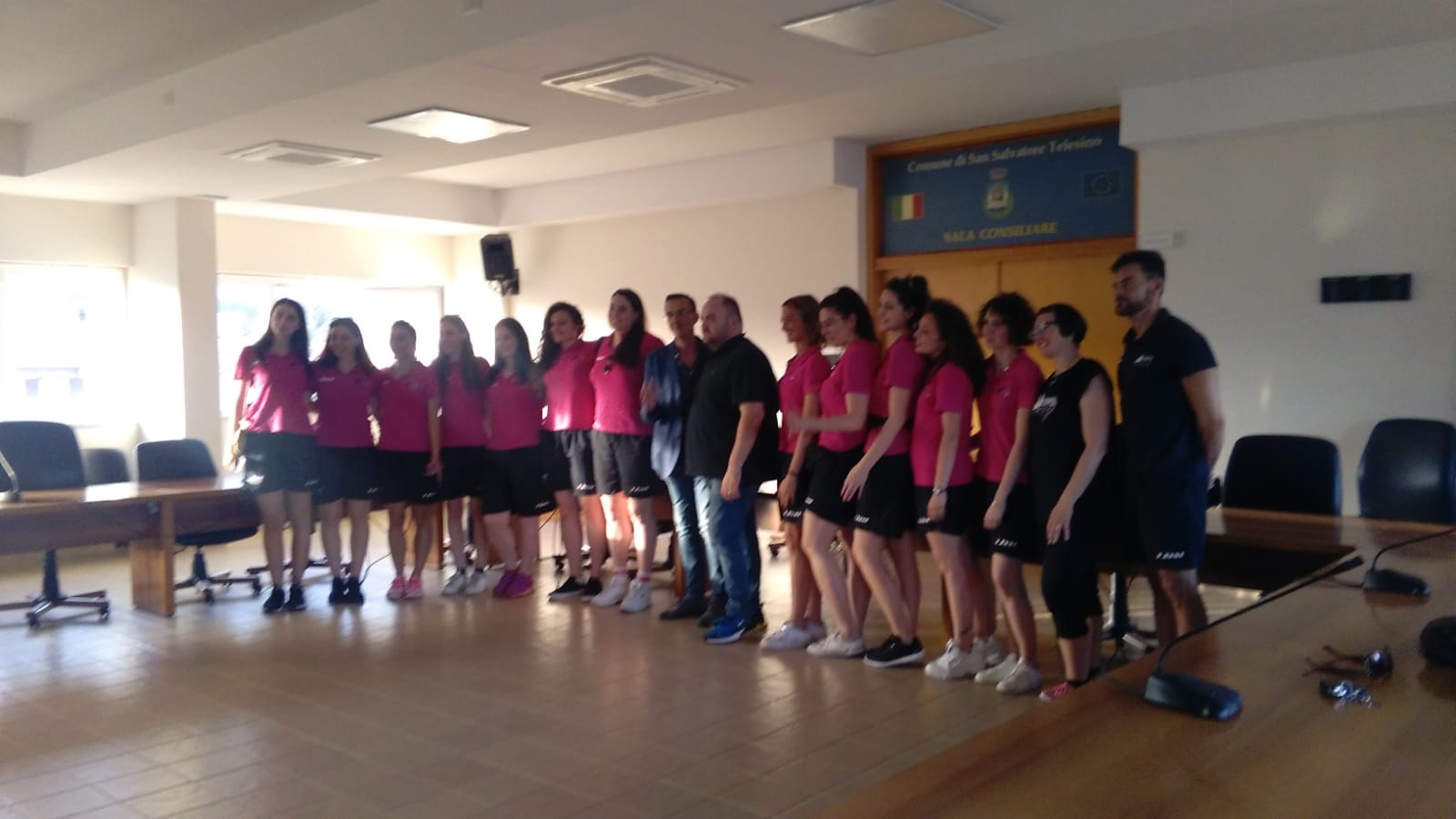 Olimpia Volley. La squadra accolta in Municipio. Il sindaco Romano: “Orgoglio di una comunità”.