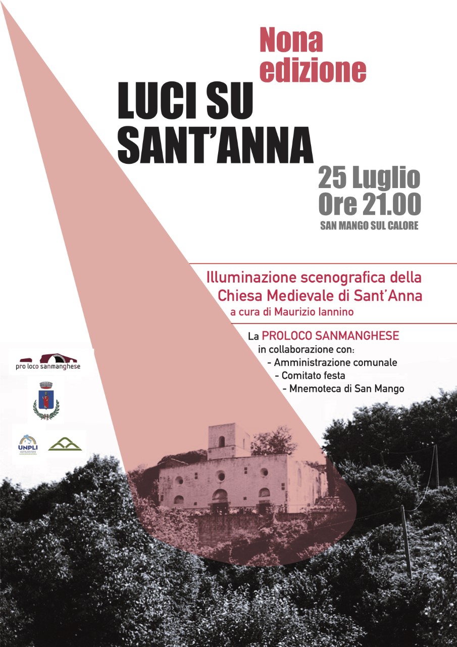 San Mango sul Calore| Giovedi 25 Luglio al via “Luci su Sant’Anna”