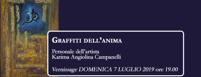 “Graffiti dell’anima” la personale dell’artista Karima Angiolina Campanelli a Palazzo Paolo V
