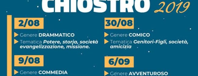 Airola| “Venerdì Cinema al Chiostro 2019”, Progetto Musica in celluloide