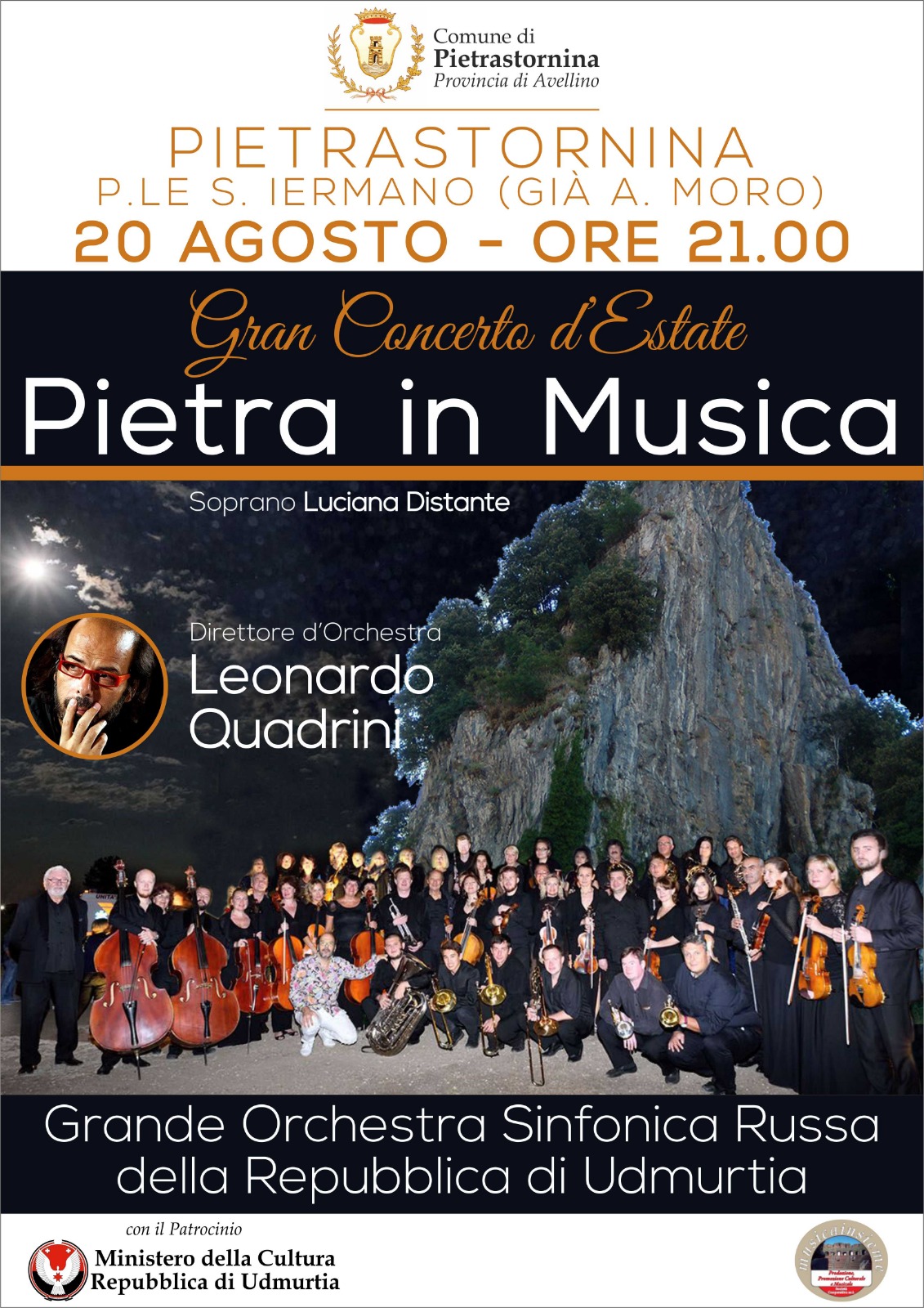 Pietrastornina| Grande concerto d’estate con orchestra della Repubblica Russa di Udmurtia