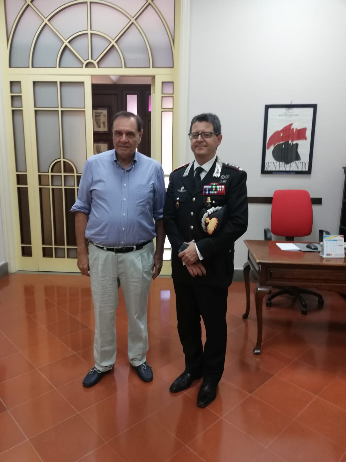 Benevento| Mastella saluta il Comandante Puel