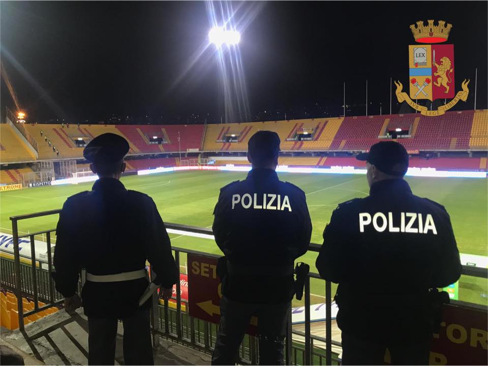 Match Benevento-Cittadella, Daspo per un tifoso giallorosso