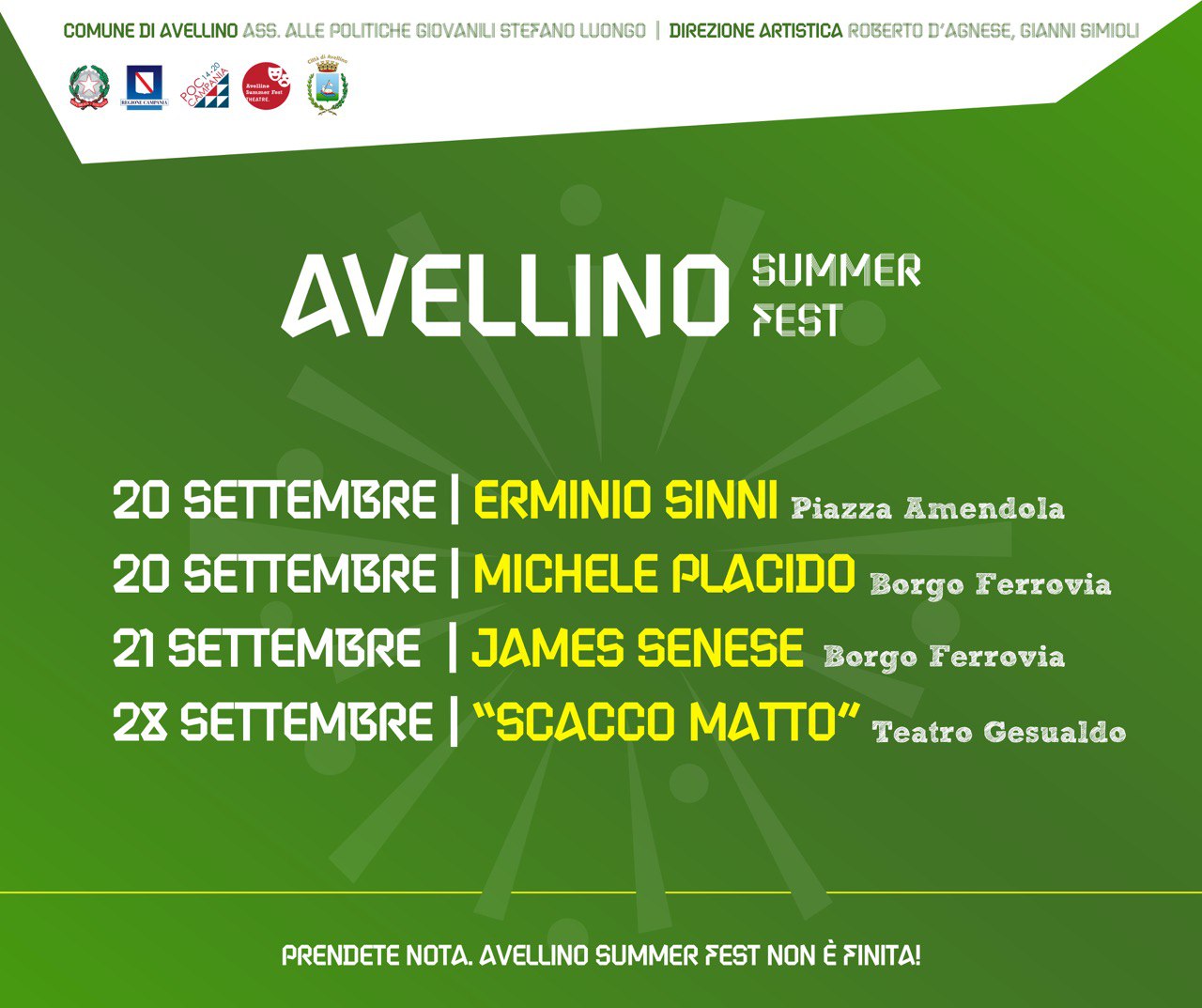 Avellino Summer Fest e Festa della Pizza e della Birra, ecco le nuove date