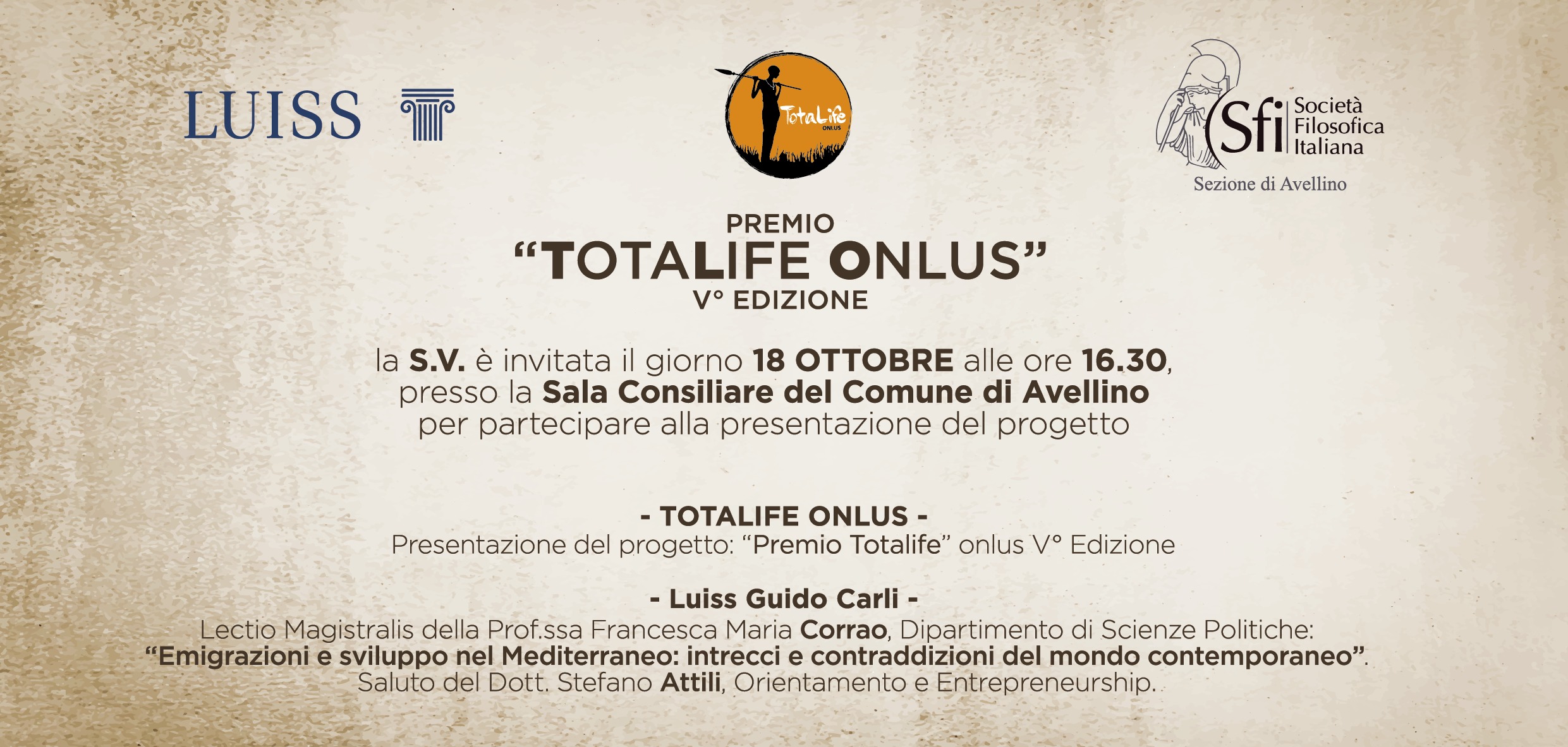 Avellino| Premio “Totalife Onlus”, borse di studio della Luiss per gli studenti irpini