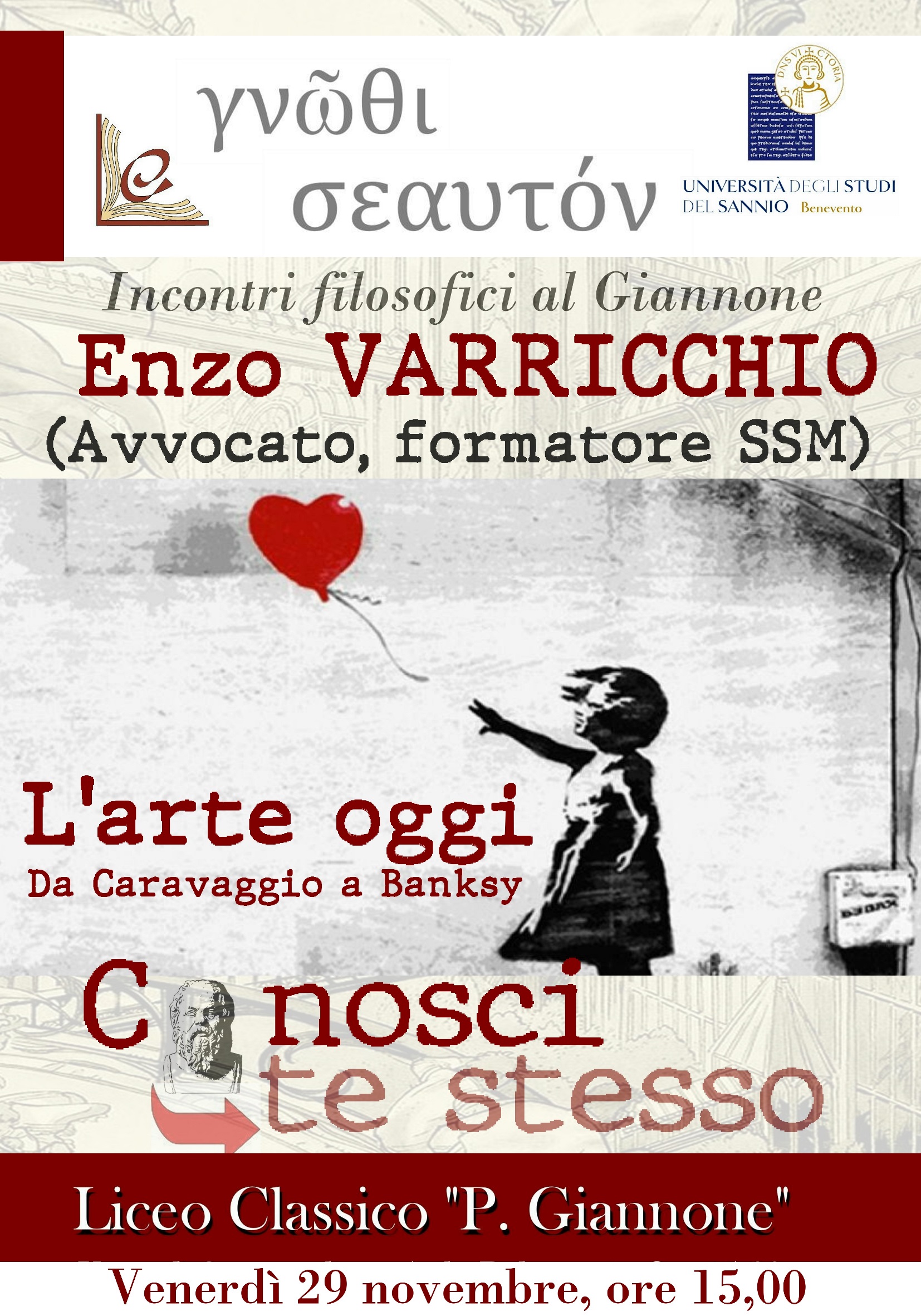 Benevento| Incontri filosofici al Giannone: Enzo Varricchio sull’arte oggi