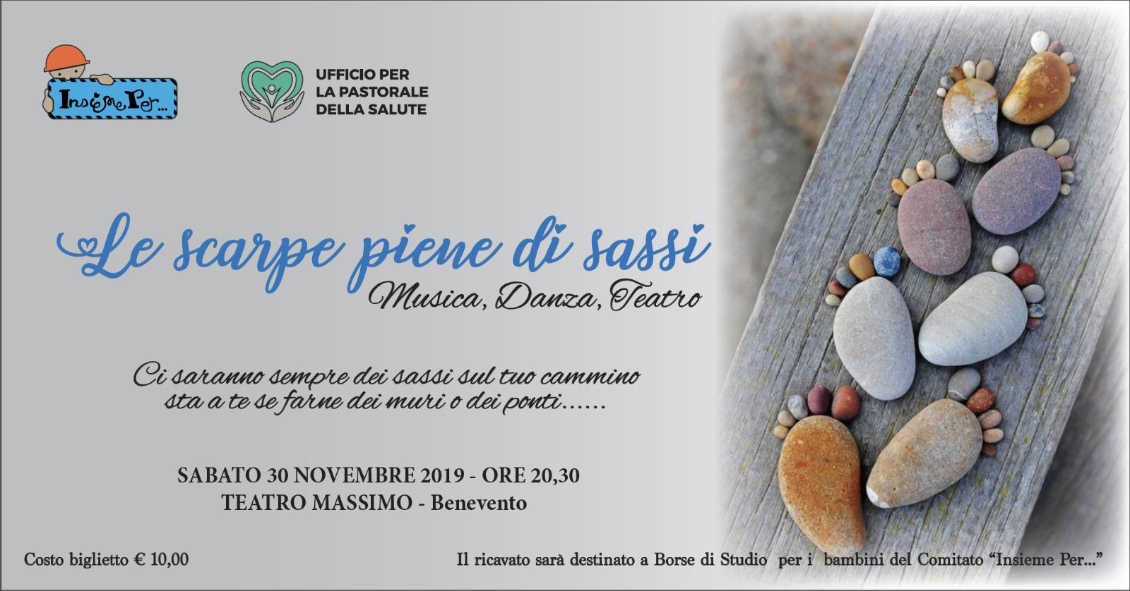 Benevento| Il bambini di “Insieme per…” protagonisti dello spettacolo “Le scarpe piene di sassi”