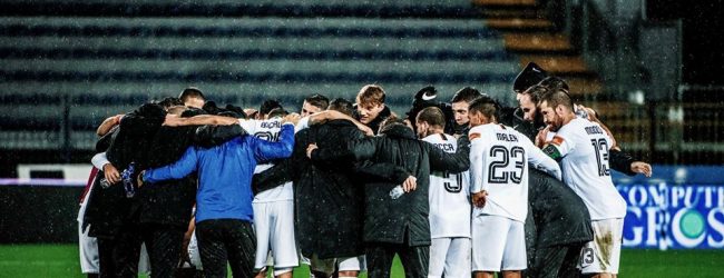 Un calcio all’acqua alta, l’iniziativa del Venezia in occasione della gara col Benevento