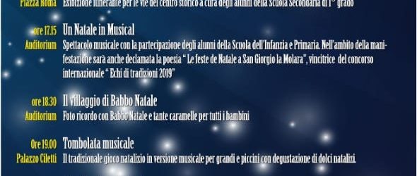 San Giorgio La Molara| “Aspettando il Natale” l’evento venerdì 13 dicembre