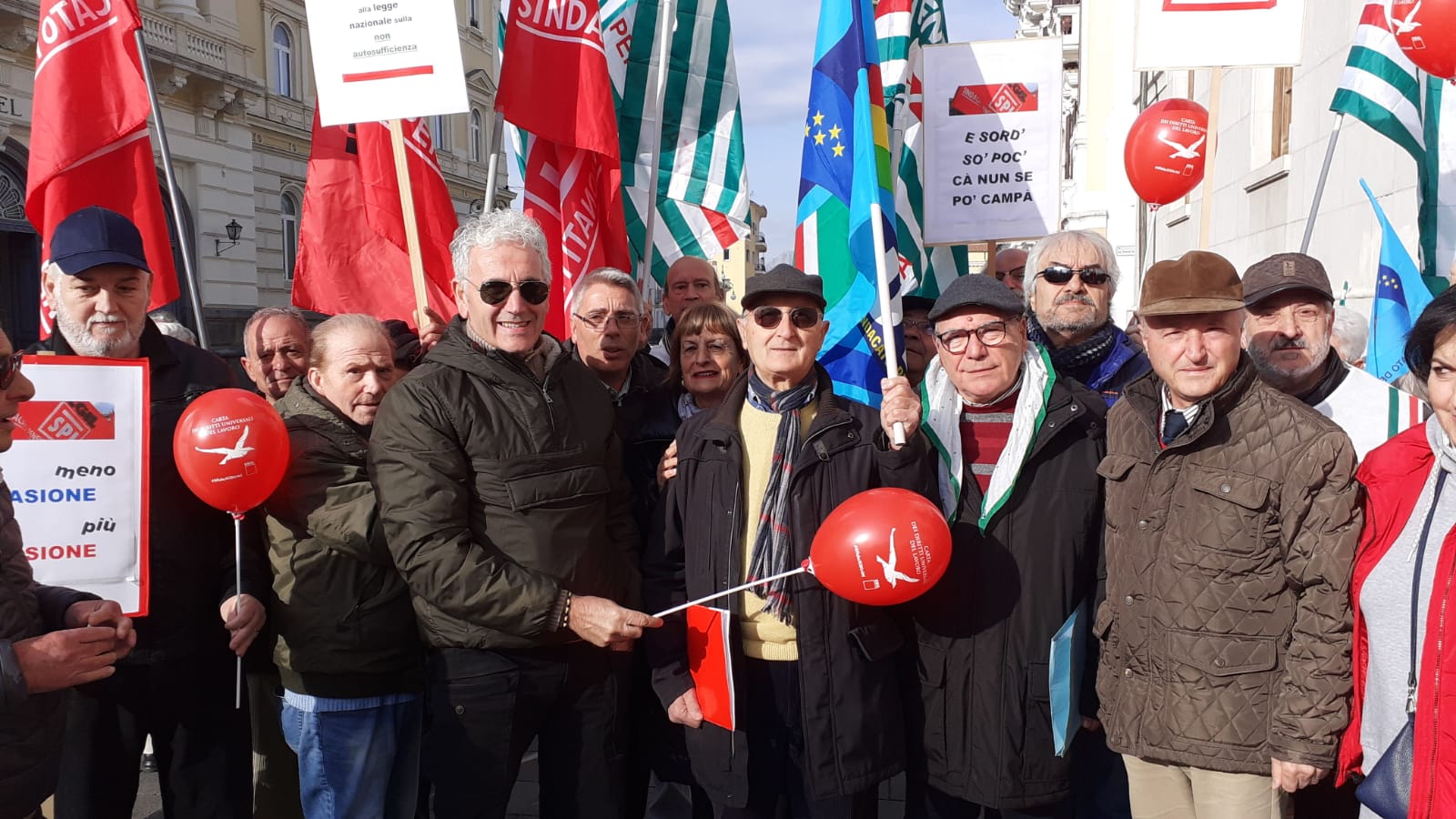 Benevento| Non autosufficienza pensionati, sindacati in piazza