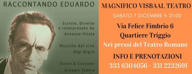 Benevento| Il Magnifico Teatro presenta il Gruppo Teatro Studio in “Raccontando Eduardo”