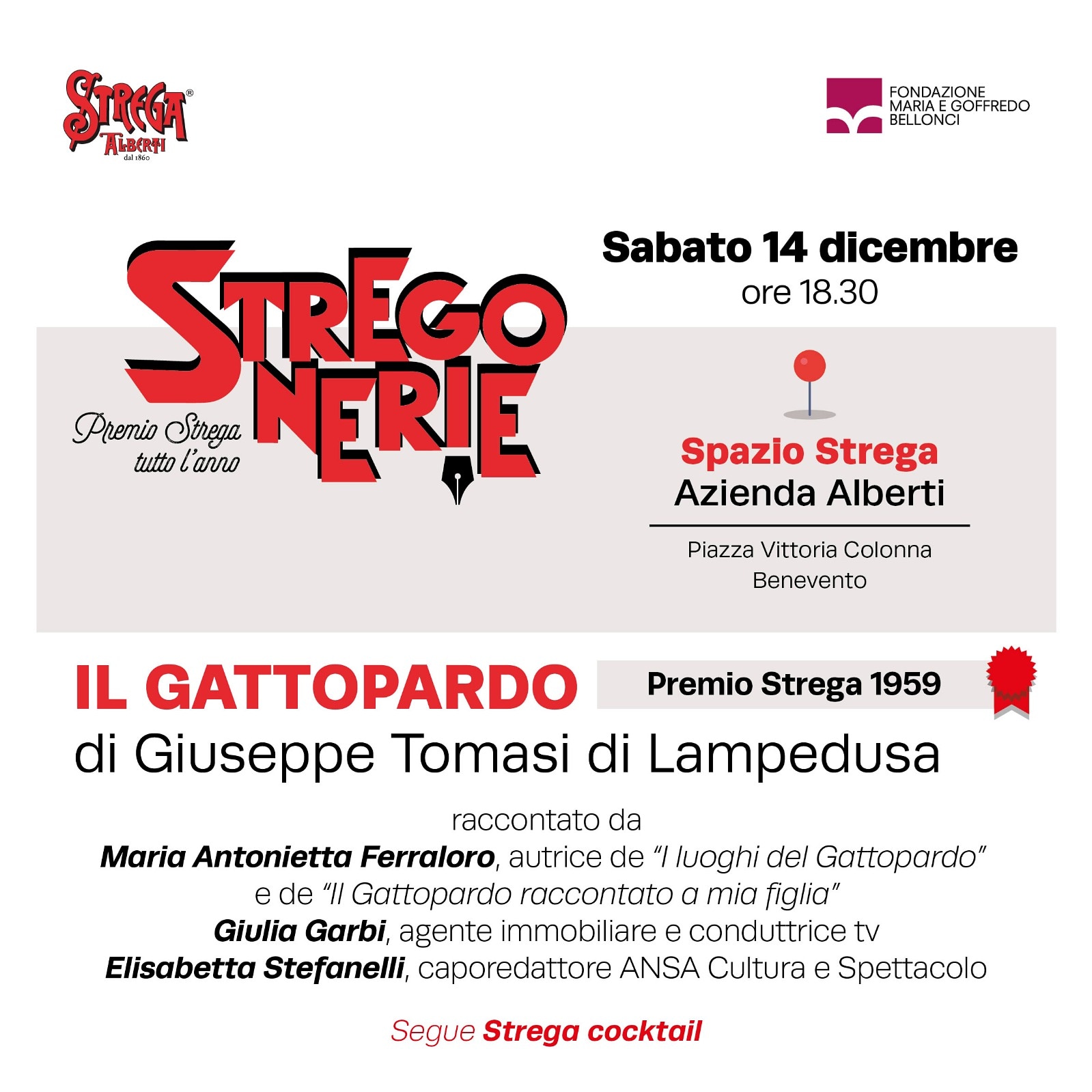 Benevento| Il 14 dicembre torna “Stregonerie” con Il Gattopardo